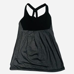 lululemon athletica Black and Gray Tank Top